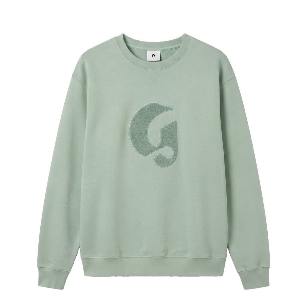 Glossier Women's Size Large Green Hoodie Pullover Sweatshirt Long Sleeve